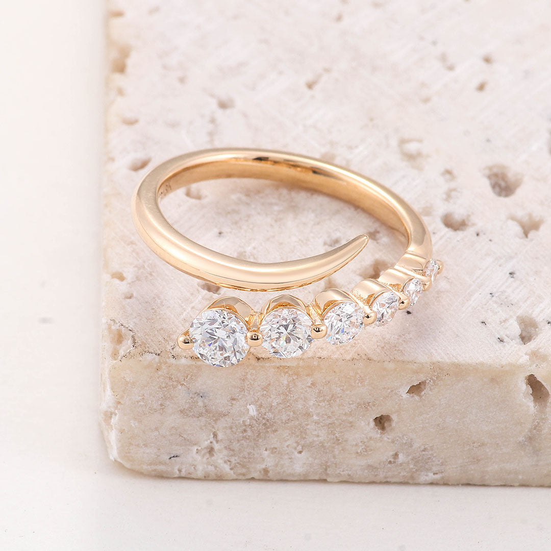 Sparkling Row Eternity Ring | 14/18K Solid Gold