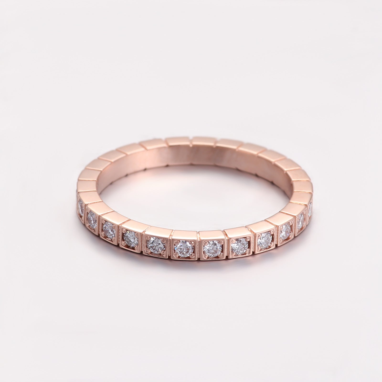 Classic Diamond Row Eternity Ring | 14/18K Solid Gold - Alternate View 5 - Worldiamond Luxury Jewelry